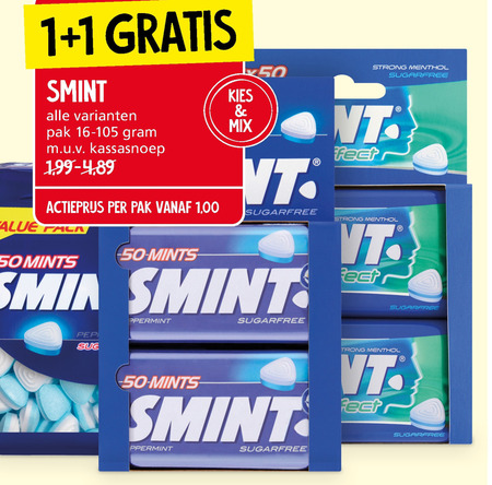 Smint   kauwgom folder aanbieding bij  Jan Linders - details