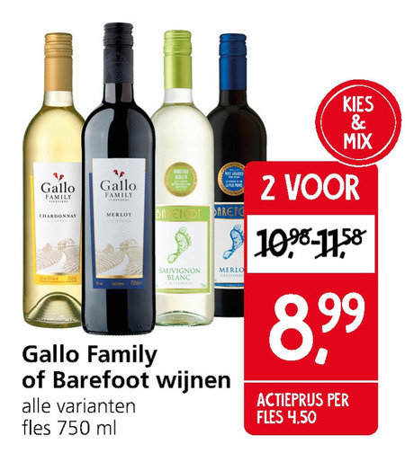 Gallo   rode wijn, witte wijn folder aanbieding bij  Jan Linders - details