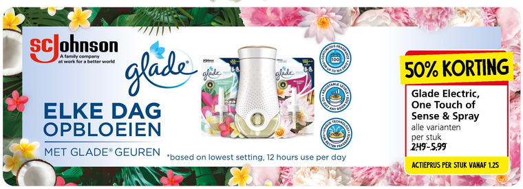 Glade   luchtverfrisser folder aanbieding bij  Jan Linders - details