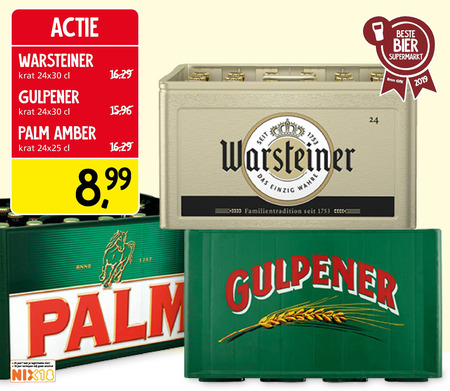 Palm Speciale   krat bier folder aanbieding bij  Jan Linders - details