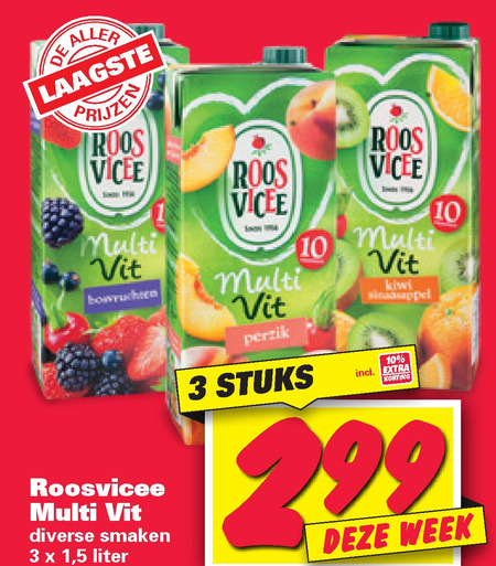 Roosvicee   fruitdrank folder aanbieding bij  Nettorama - details