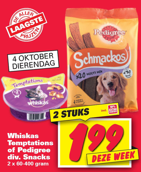 Pedigree   kattensnacks, hondensnacks folder aanbieding bij  Nettorama - details