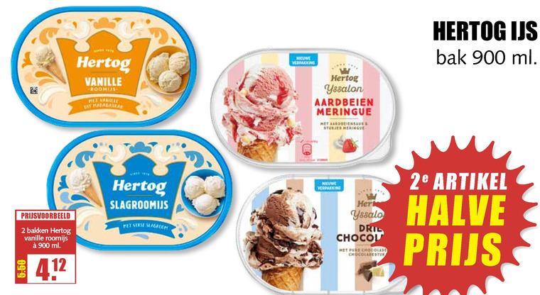 Hertog   ijsspecialiteit, roomijs folder aanbieding bij  MCD Supermarkt Basis - details