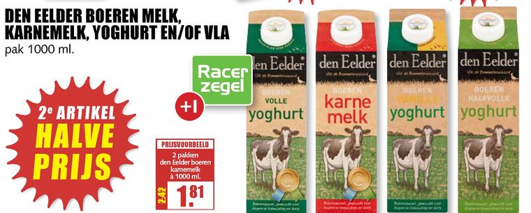 Den Eelder   melk, vla folder aanbieding bij  MCD Supermarkt Basis - details