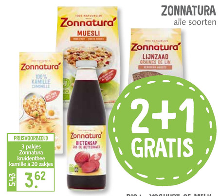 Zonnatura   kruidenthee, thee folder aanbieding bij  MCD Supermarkt Basis - details