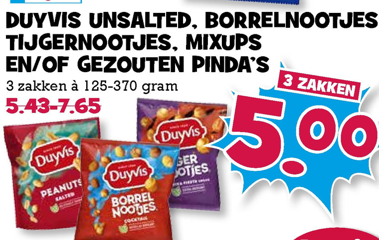 Duyvis   borrelnootjes, pindas folder aanbieding bij  Boons Markt - details