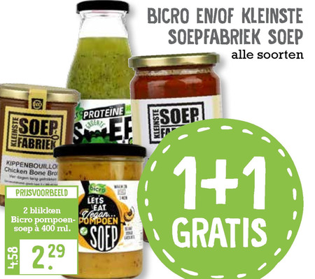 Kleinste Soepfabriek   soep folder aanbieding bij  Boons Markt - details