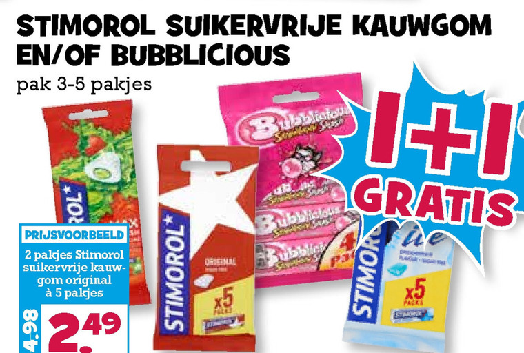 Bubblicious   kauwgom folder aanbieding bij  Boons Markt - details