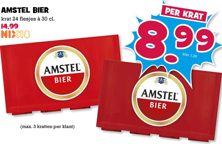 Amstel   krat bier folder aanbieding bij  Boons Markt - details