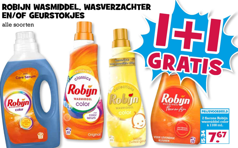 Robijn   wasmiddel, luchtverfrisser folder aanbieding bij  Boons Markt - details