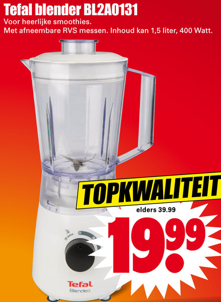 Tefal   blender folder aanbieding bij  Dirk - details