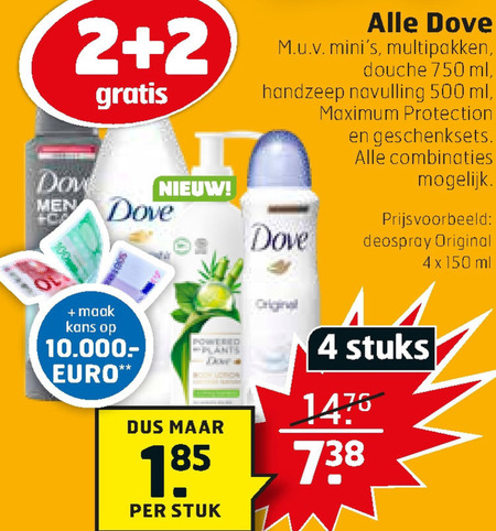 Dove   deodorant, handzeep folder aanbieding bij  Trekpleister - details