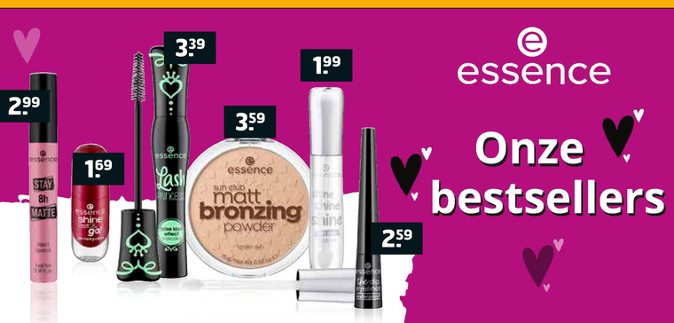 Essence   oogschaduw, mascara folder aanbieding bij  Trekpleister - details