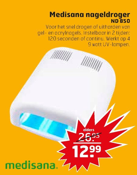 Medisana   nageldroger folder aanbieding bij  Trekpleister - details