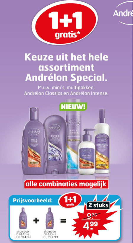 Andrelon   haarverzorging, conditioner folder aanbieding bij  Trekpleister - details