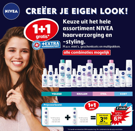 Nivea   hairspray, haargel folder aanbieding bij  Trekpleister - details