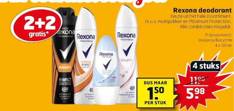 Rexona   deodorant folder aanbieding bij  Trekpleister - details