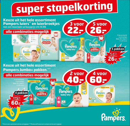 Pampers   luierbroekjes, luiers folder aanbieding bij  Trekpleister - details