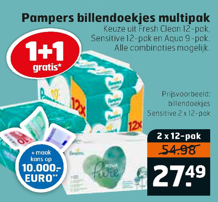 Pampers   billendoekjes folder aanbieding bij  Trekpleister - details