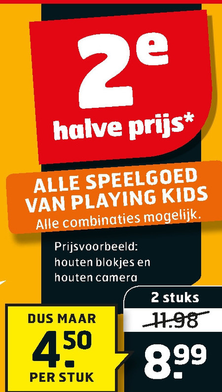 Play n Kids   houten speelgoed, peuter- of babyspeelgoed folder aanbieding bij  Trekpleister - details