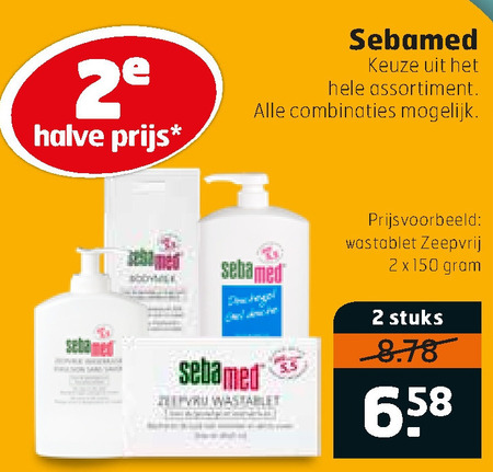 Sebamed   bodylotion, handzeep folder aanbieding bij  Trekpleister - details