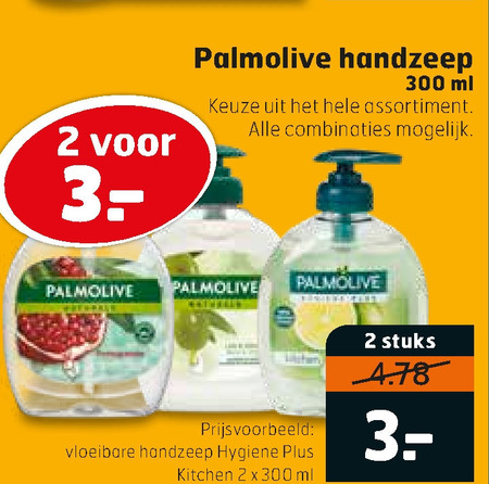 Palmolive   handzeep folder aanbieding bij  Trekpleister - details