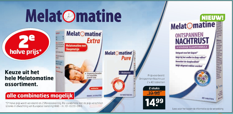 melatomatine   voedingssupplement folder aanbieding bij  Trekpleister - details