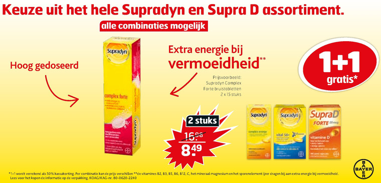 SupraD   vitamine, multivitaminen folder aanbieding bij  Trekpleister - details