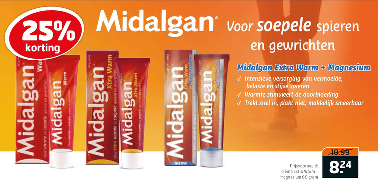 Midalgan   spierbalsem folder aanbieding bij  Trekpleister - details