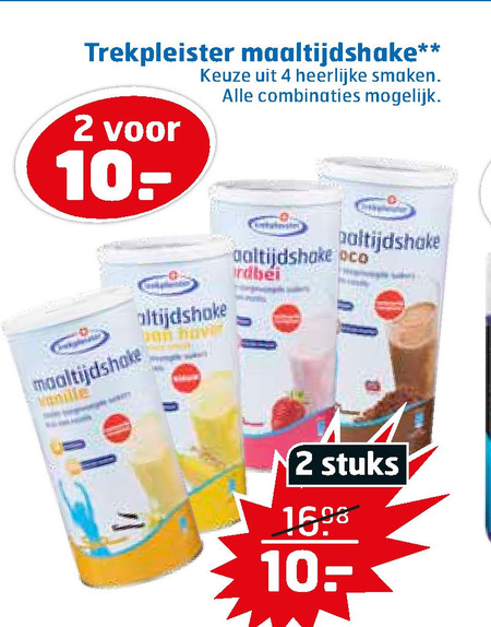 Trekpleister Huismerk   afslankmaaltijd folder aanbieding bij  Trekpleister - details