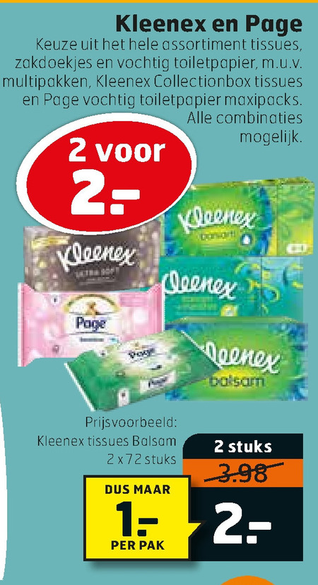 Page   tissue, vochtig toiletpapier folder aanbieding bij  Trekpleister - details