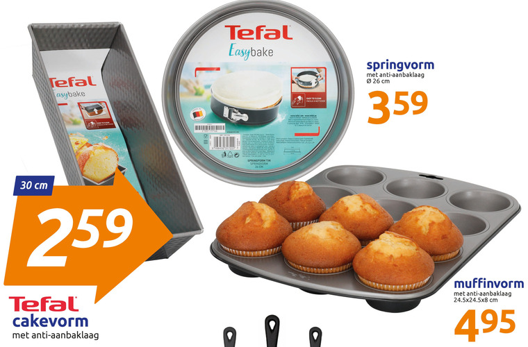 Tefal   cakevorm, springvorm folder aanbieding bij  Action - details