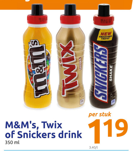 Snickers   chocolademelk folder aanbieding bij  Action - details