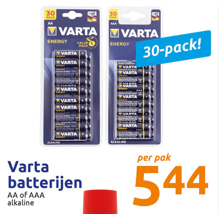 Varta   batterij folder aanbieding bij  Action - details