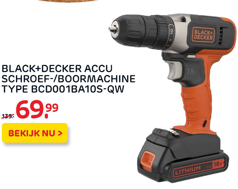 Black and Decker   accuboormachine folder aanbieding bij  Praxis - details