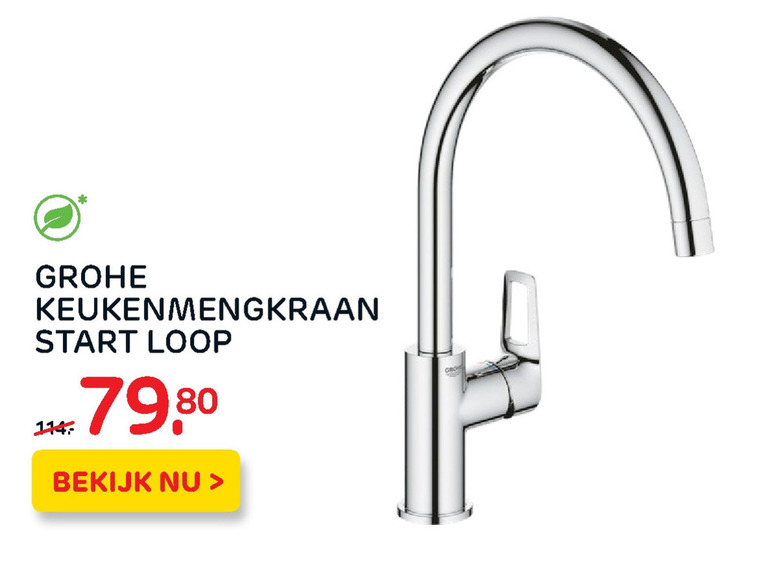 kalmeren ontwikkeling Schotel Grohe keukenkraan folder aanbieding bij Praxis - details