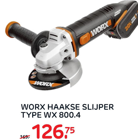 Worx   haakse slijper folder aanbieding bij  Praxis - details