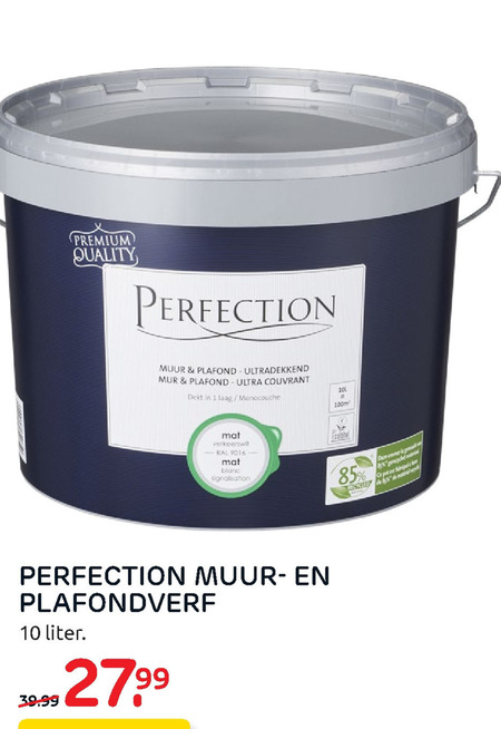 Perfection   plafondverf, muurverf folder aanbieding bij  Praxis - details