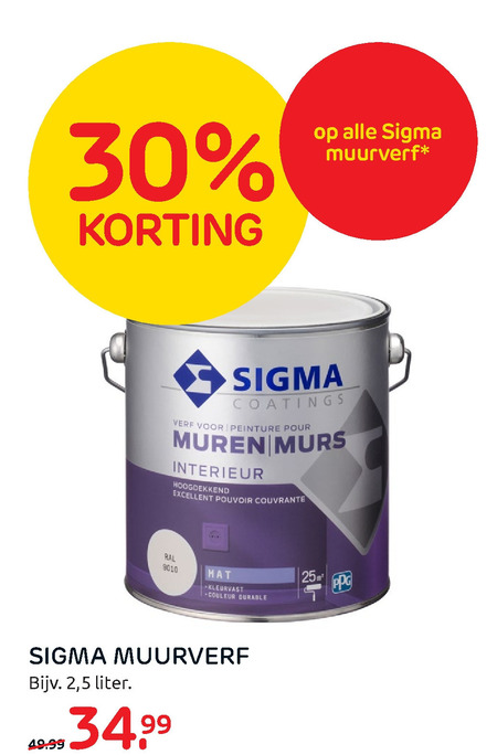 Sigma   muurverf folder aanbieding bij  Praxis - details