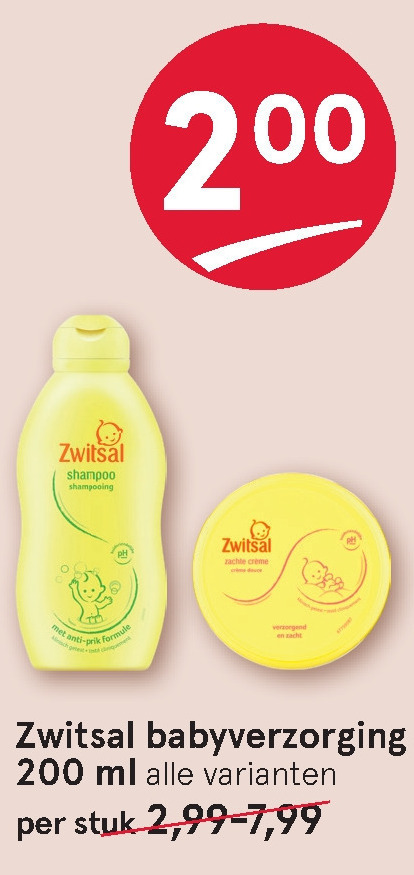 Zwitsal   babyshampoo, babyverzorging folder aanbieding bij  Etos - details