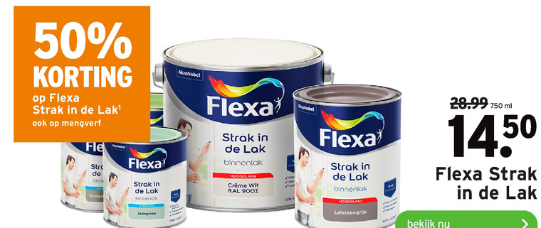 Pastoor Strikt Rentmeester Flexa mengverf, lak folder aanbieding bij Gamma - details