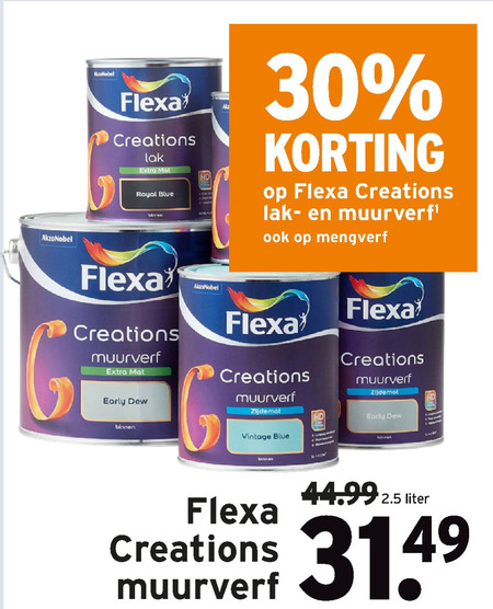 Flexa   mengverf, lak folder aanbieding bij  Gamma - details