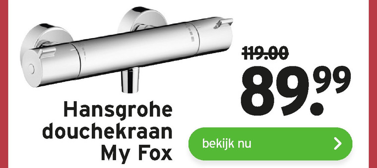 hansgrohe   douchekraan, thermostaatkraan folder aanbieding bij  Gamma - details