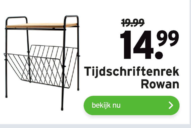 Een zekere Weggegooid temperen tijdschriftenrek folder aanbieding bij Gamma - details