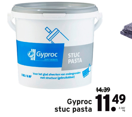 Gyproc   stucpasta folder aanbieding bij  Gamma - details