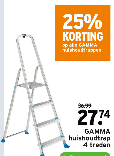 verpleegster Rauw hoogtepunt Gamma Huismerk huishoudtrap folder aanbieding bij Gamma - details