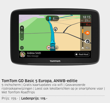 TomTom   auto navigatie folder aanbieding bij  ANWB - details