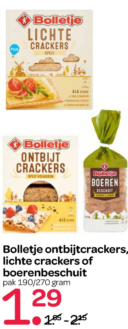 Bolletje   beschuit, crackers folder aanbieding bij  Spar - details