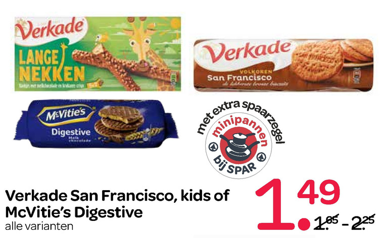 Verkade   biscuits, kinderbiscuit folder aanbieding bij  Spar - details