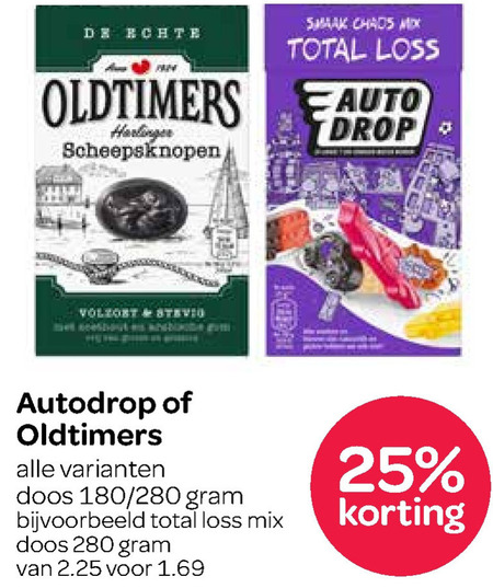 Autodrop   snoep, drop folder aanbieding bij  Spar - details